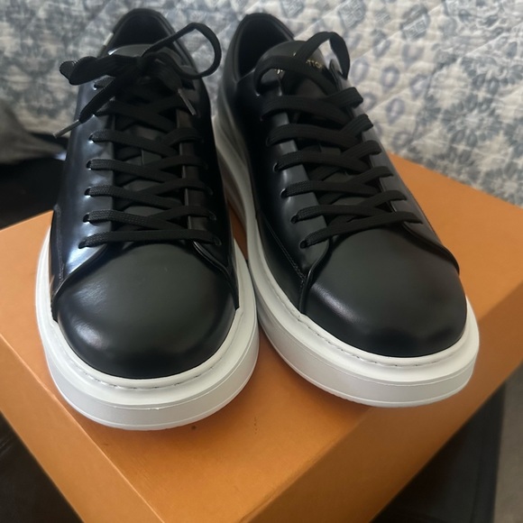 NEW LOUIS VUITTON BEVERLY HILLS LEATHER LOW TRAINERS Mens AUTHENTIC - Picture 4 of 5